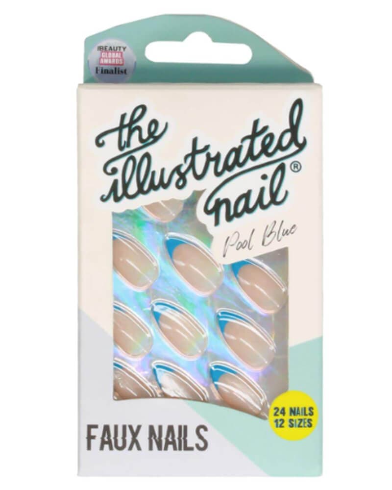 The Illustrated Nail Pool Blue Faux Nails 24 stk.