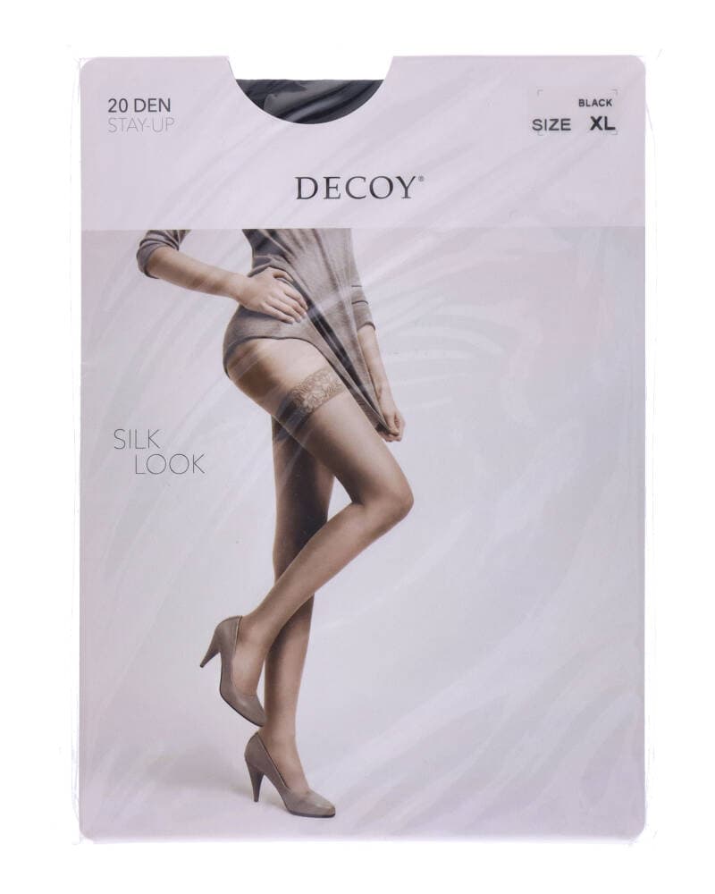 Decoy Stay up Silk Look (20 Den) Black XL