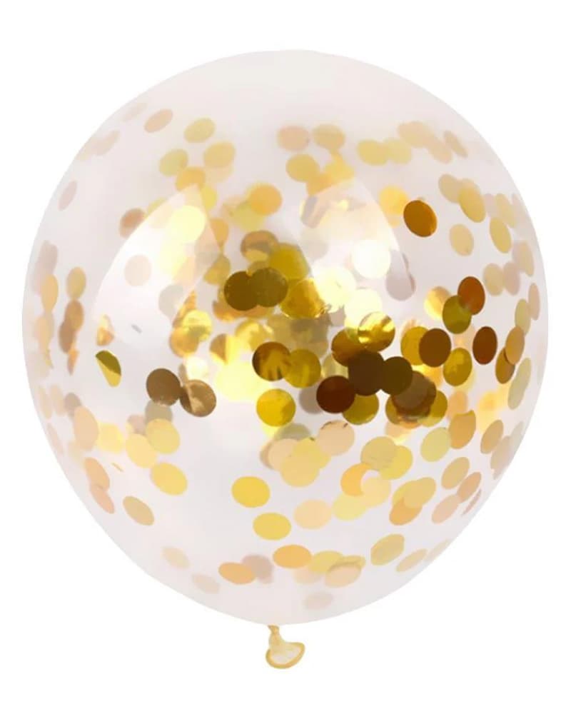 Excellent Houseware Balloons With Gold Confetti 10 stk.