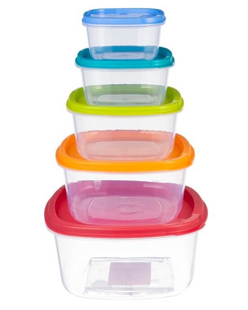 Excellent Houseware Opbevaringsbokse 5 stk.