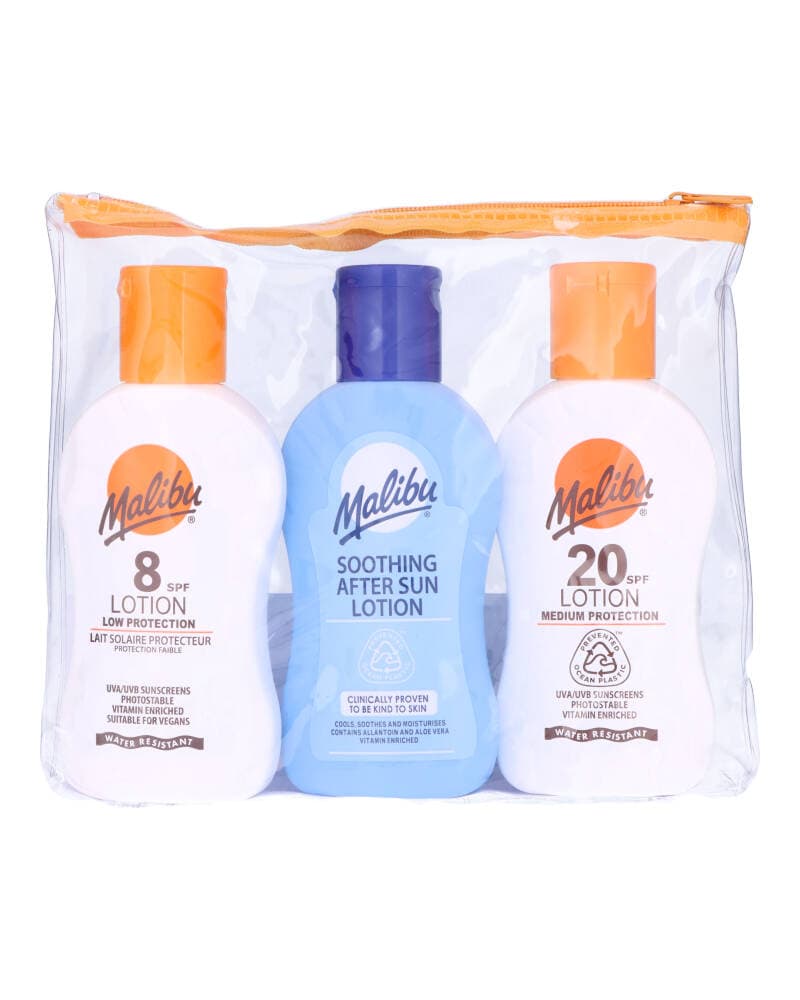 Malibu Sun Protection Travel Pack SPF 8 And 20 300 ml