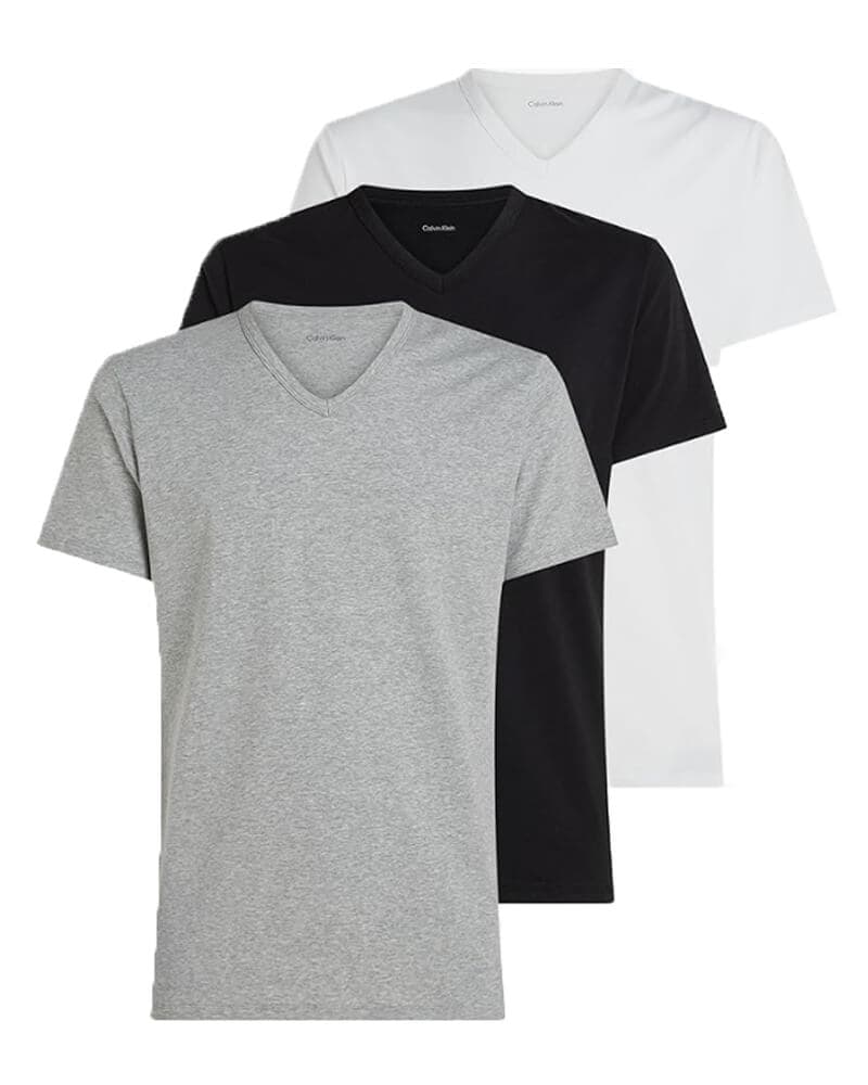 Calvin Klein Slim Short Sleeve V-Necks T-Shirts 3-Pack Str. S