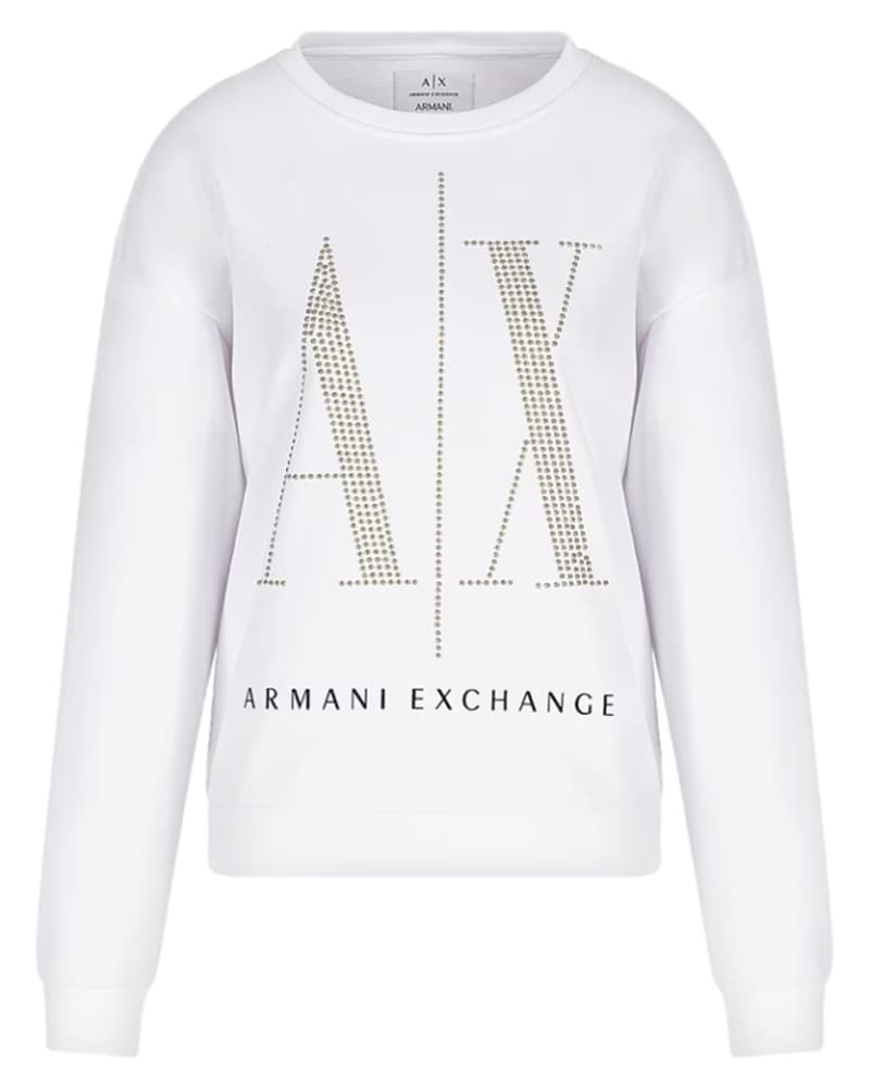 Armani Exchange Woman Sweatshirt White Str. XL