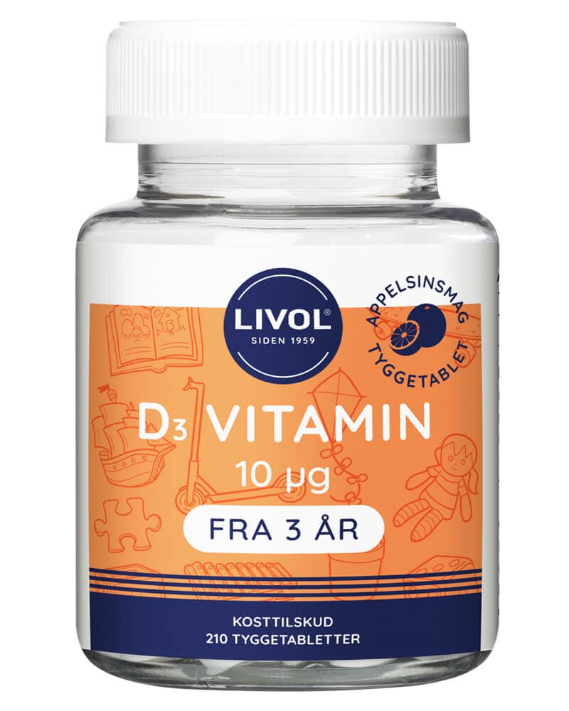 Livol D3 Vitamin Tyggetabelet 210 stk.