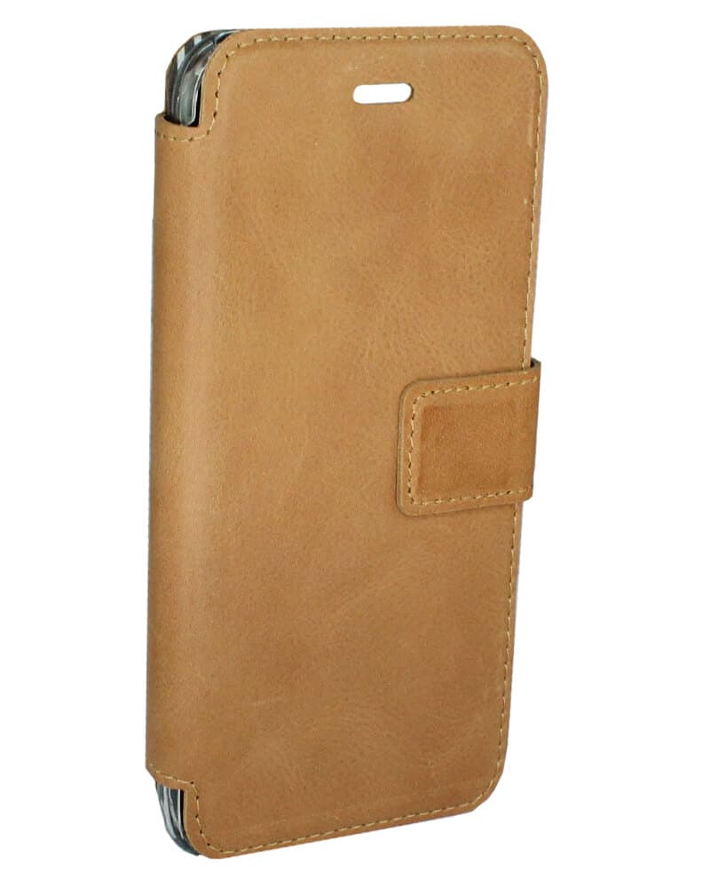 Njord Flip Cover m. Pung Ægte læder - Brun iPhone 7