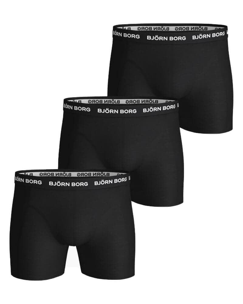 Björn Borg Essential 3-pack Cotton Strech Shorts Sort- Str. S 3 stk.