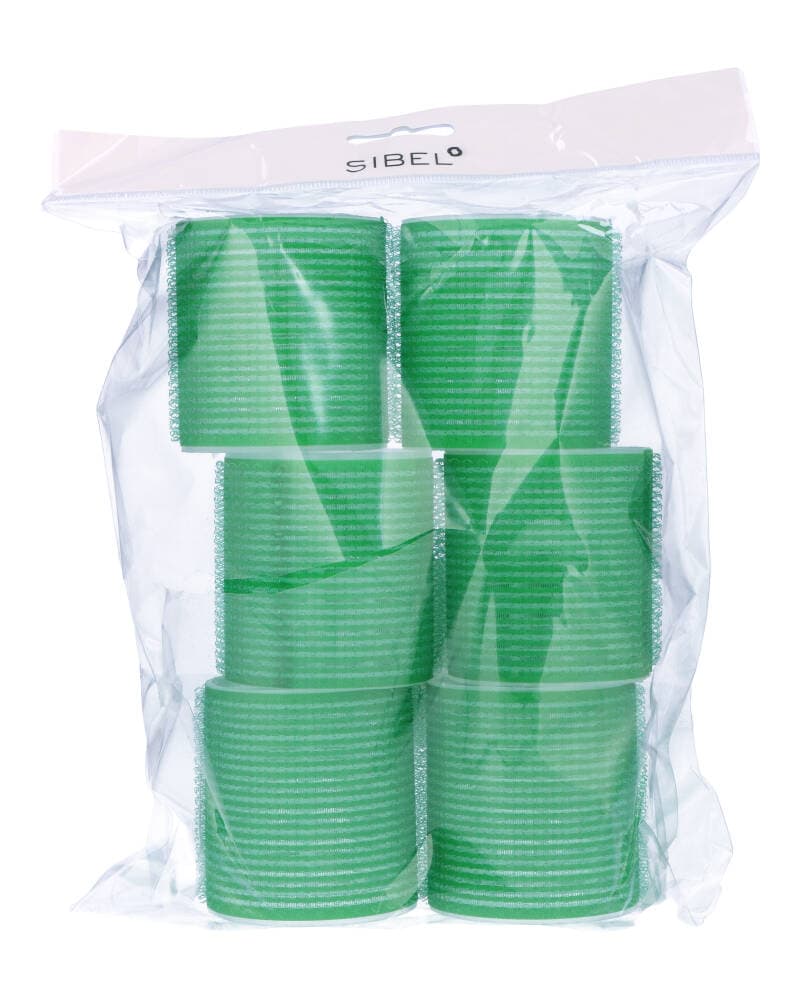 Sibel Velcro Curlers Roller Green 61mm - Art P000481 6 stk.