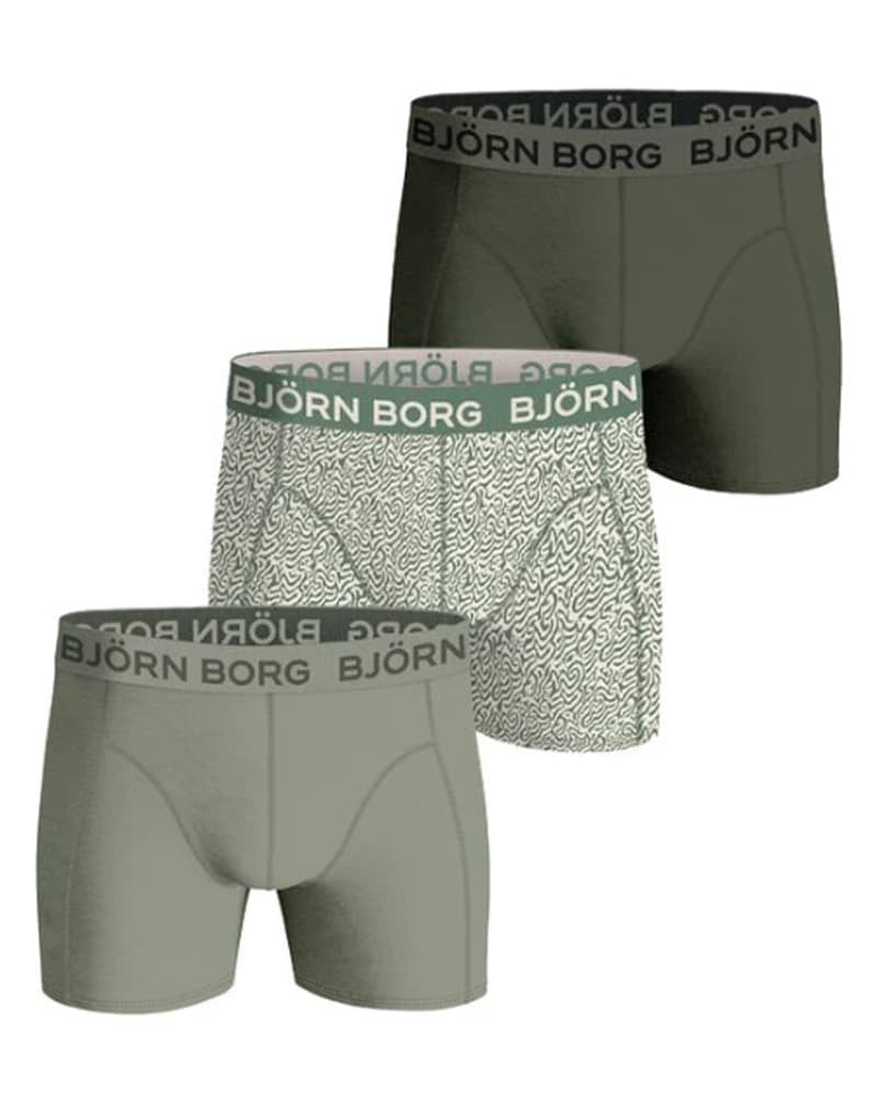 Björn Borg Cotton Stretch Shorts 3-pack Str. XL 3 stk.