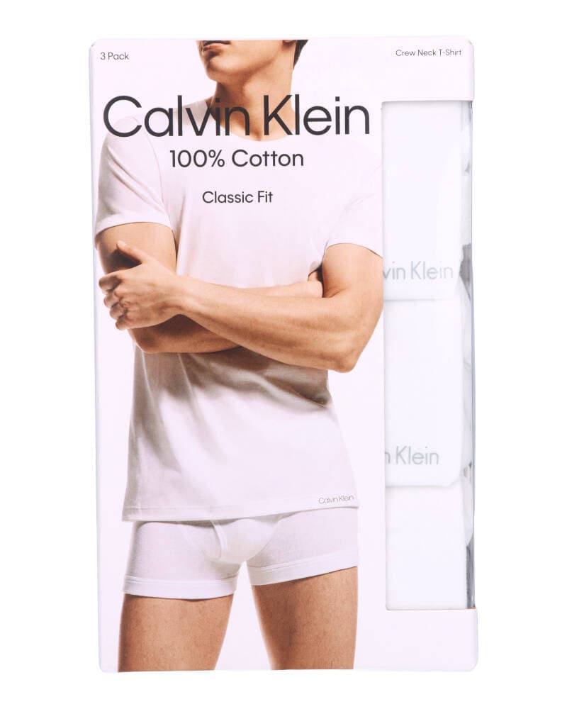 Calvin Klein Classic Fit Crew Neck T-shirt 3-Pack Hvid Str. S