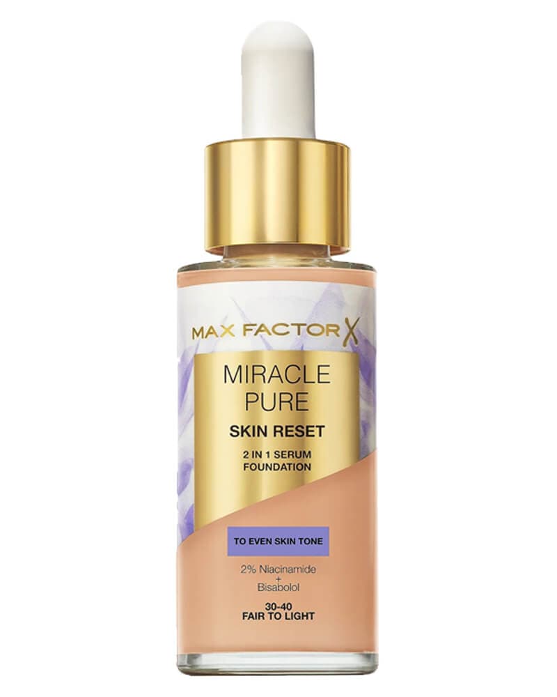 Max Factor Miracle Pure Skin Reset 2 In 1 Foundation 30-40 Fair To Light 30 ml