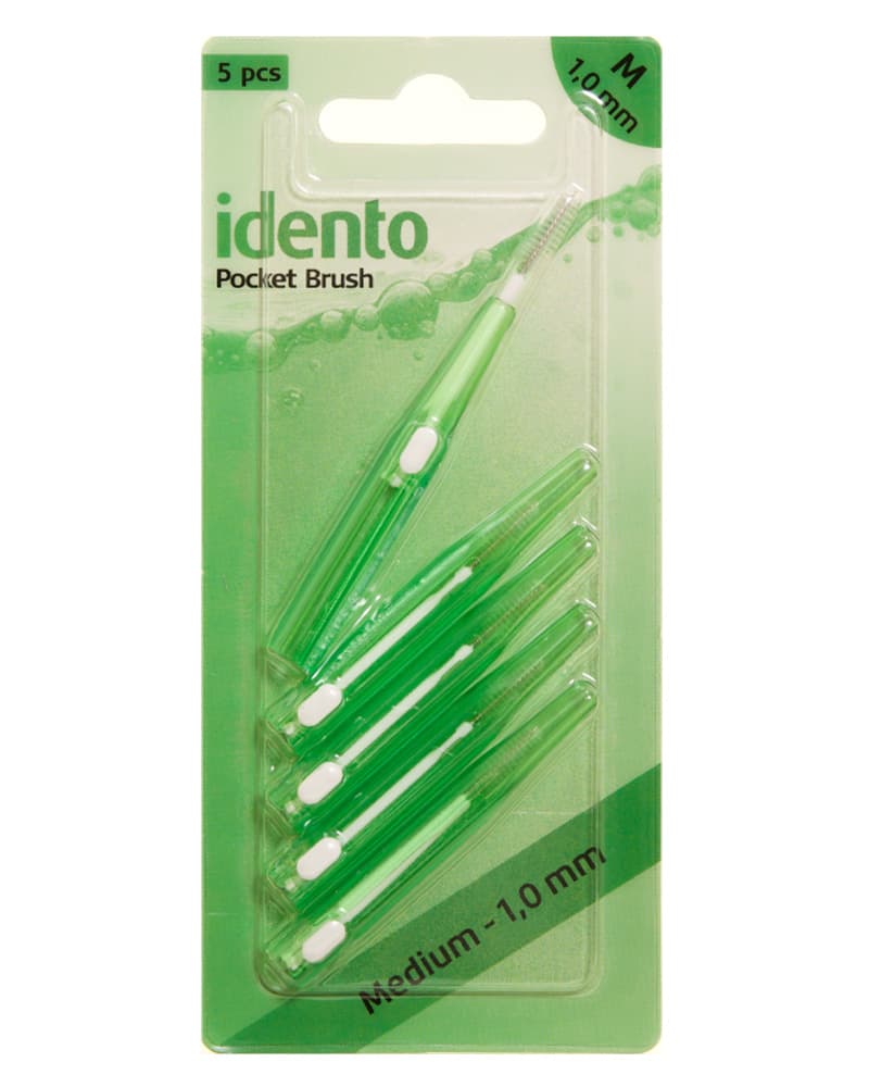 Idento Pocket Brush 5 x 1,0mm Green 5 stk.