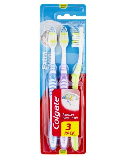Colgate Extra Clean Tandbørster - Medium - 3 pack