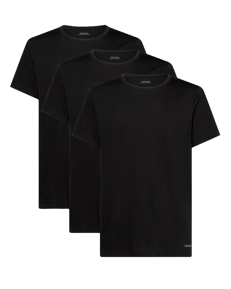 Calvin Klein Classic Fit Crew Neck T-shirt 3-Pack Sort Str. XL