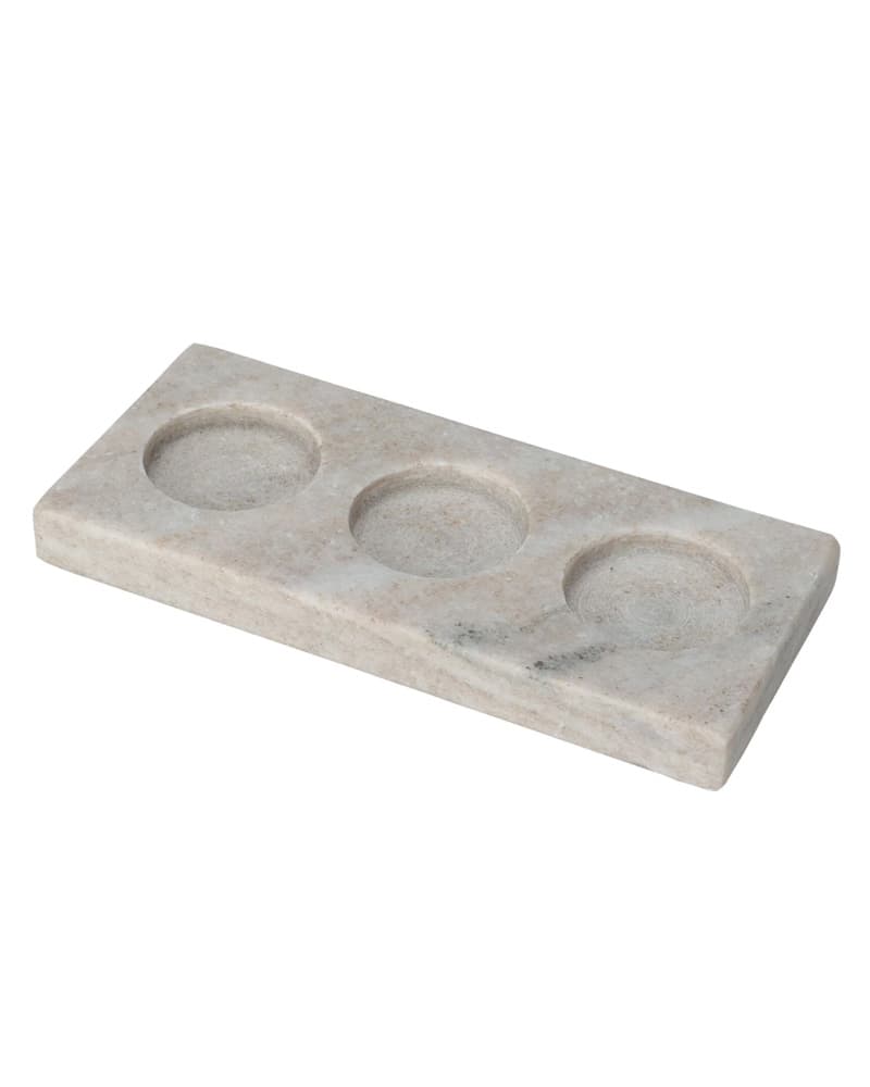 Excellent Houseware Marble Tealight Holder Sand 18 x 8 cm