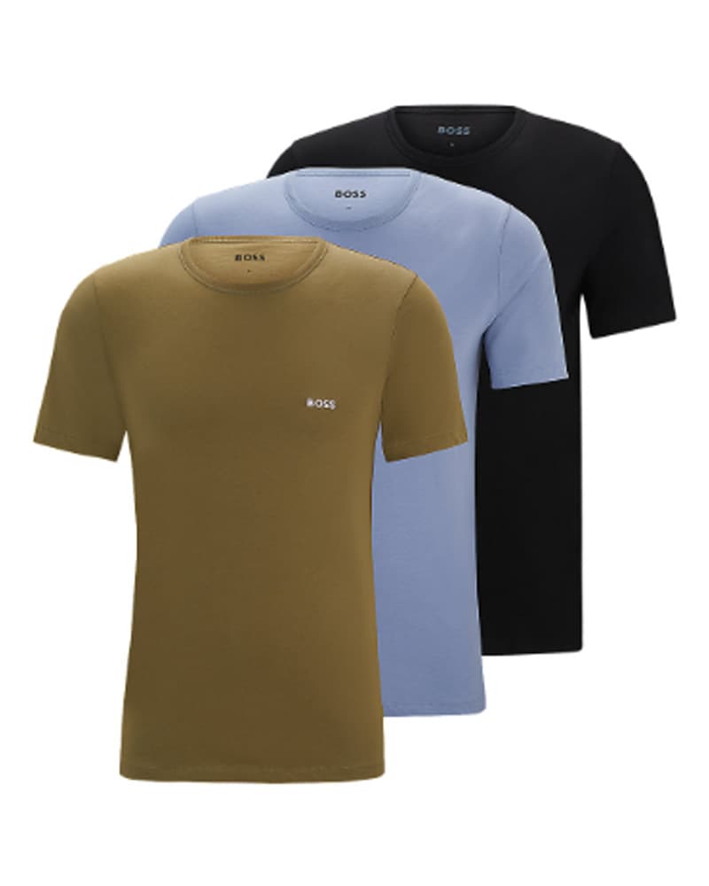 Hugo Boss 3-Pack Crew Neck T-Shirt Cotton Str. M 3 stk.
