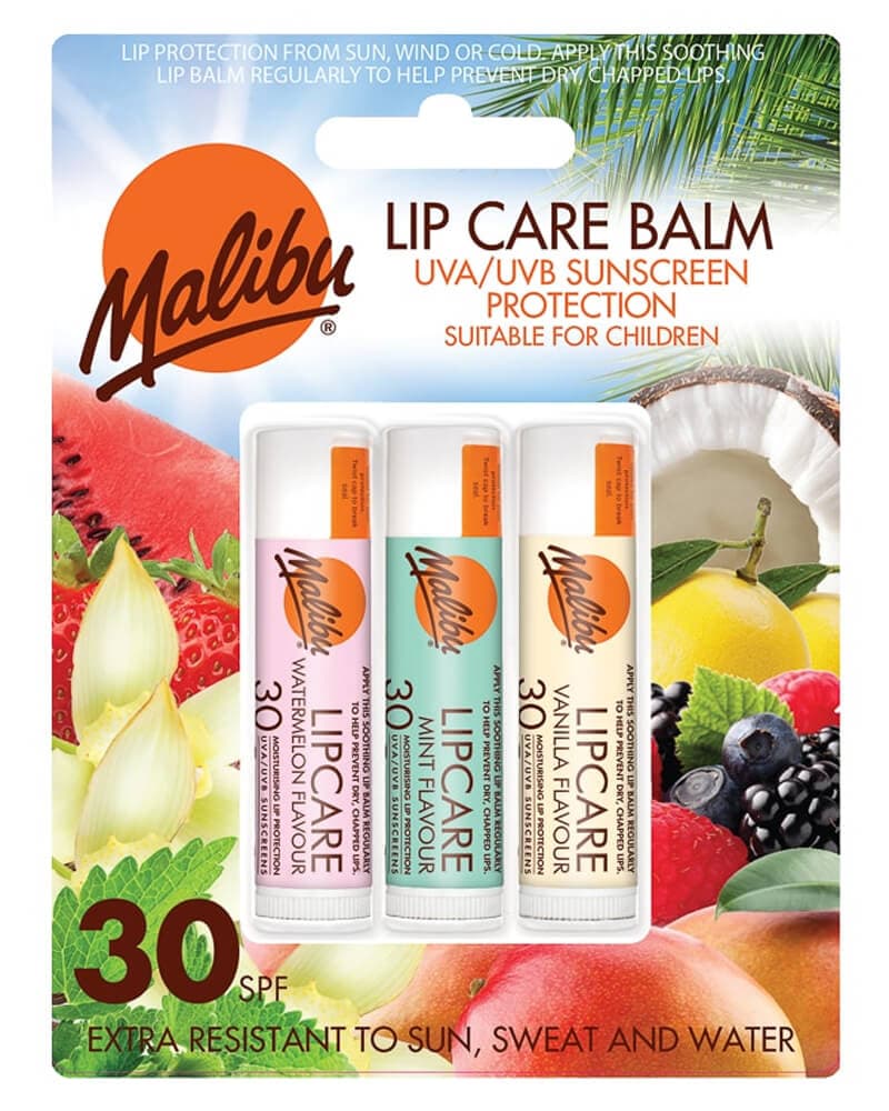 Malibu Lip Care Balm SPF 30 (F) 3 stk.