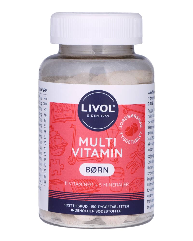 Livol Multivitamin Børn Jordbærsmag 150 stk.