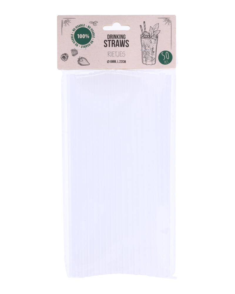 Sugerør Genanvendelige Transparent 50 stk.