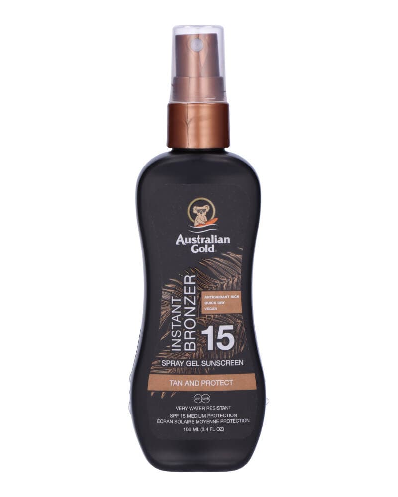 Australian Gold Instant Bronzer Spray Gel Sunscreen SPF 15 (F) 100 ml