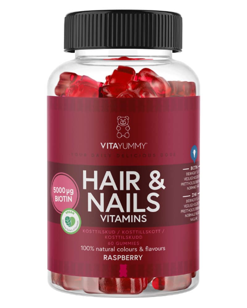 Vitayummy Hair & Nails Vitamins Raspberry 60 stk.