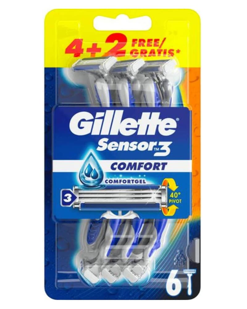 Gillette Sensor3 Comfort Razors 6 stk.