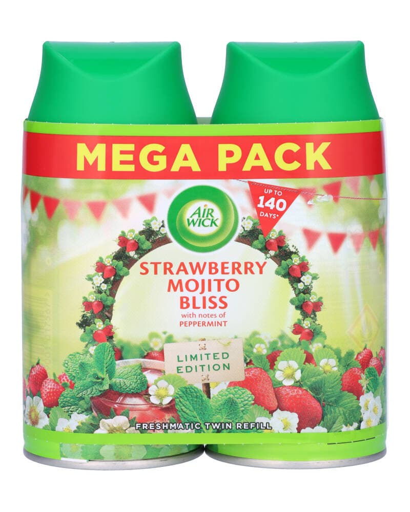 Air Wick Freshmatic Twin Refill Strawberry Mojito Bliss 250 ml 2 stk.