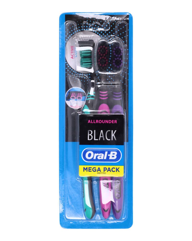 Oral B Allrounder Black Mega Pack x3 Medium 3 stk.