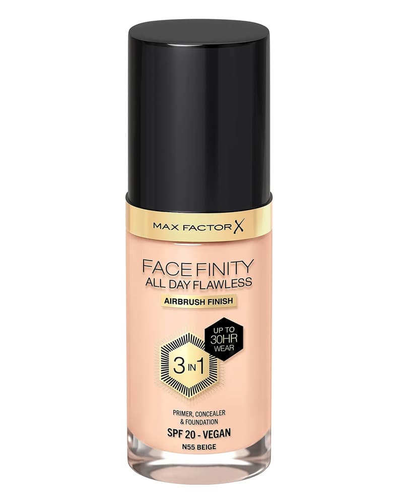 Max Factor Facefinity All Day Flawless 3In1 Foundation N55 Beige 30 ml