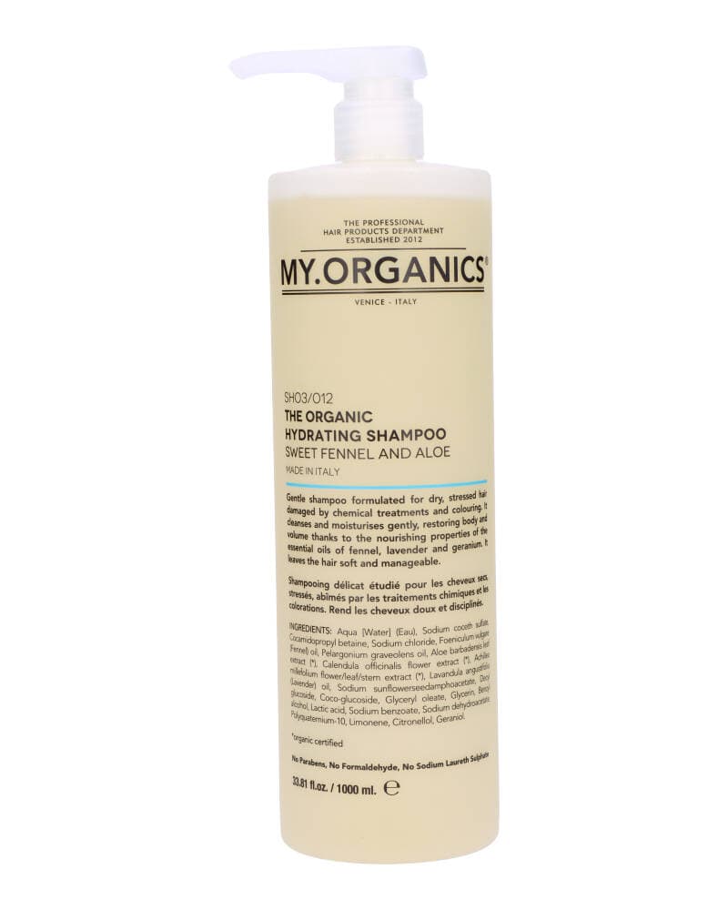 My.Organics The Organic Hydrating shampoo Sweet Fennel And Aloe 1000 ml