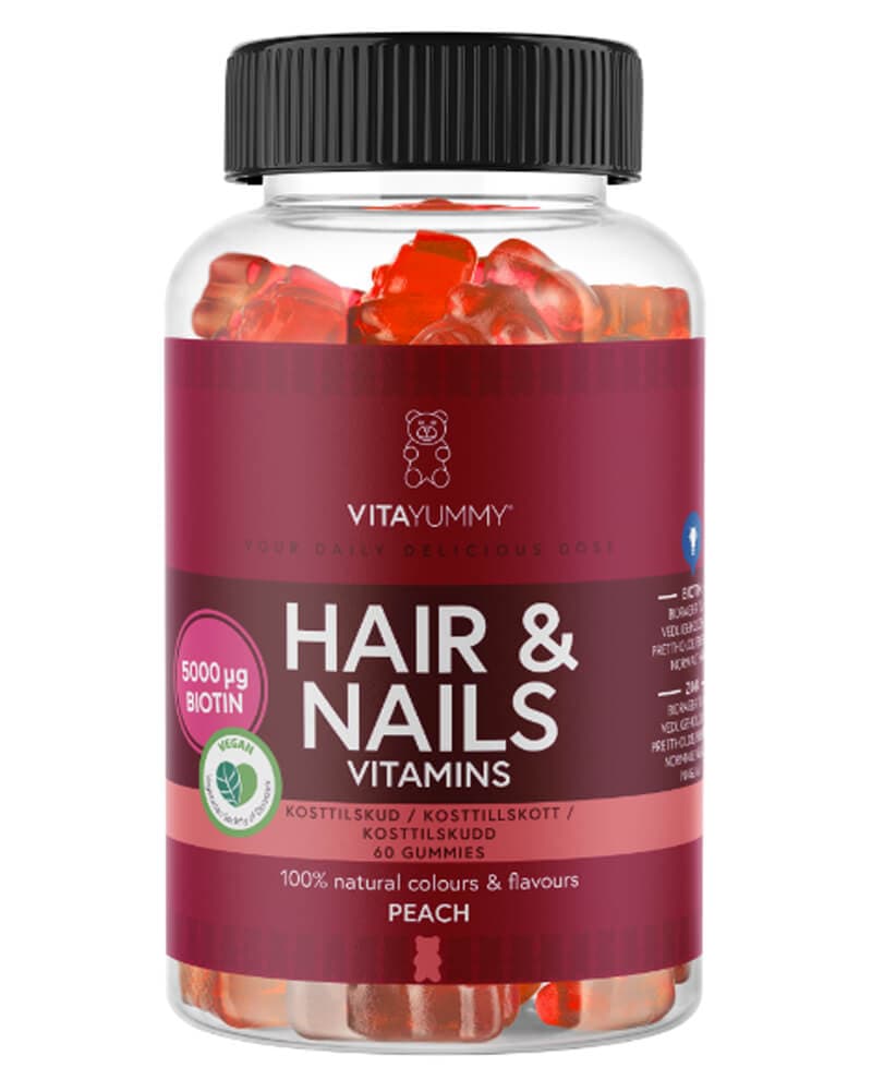 VitaYummy Hair & Nails Vitamins Peach 60 stk.