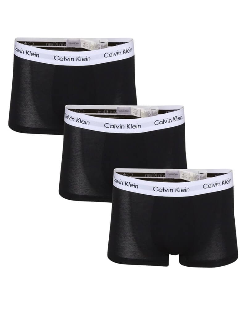 Calvin Klein Cotton Stretch Low Rise Trunks 3-pak sort - Str. XL 3 stk.