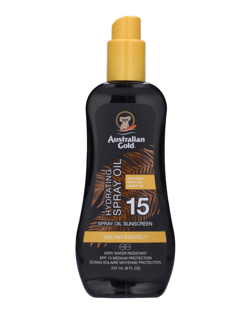 Australian Gold Spray Oil Sunscreen Carrot Oil Formula SPF 15 (U) 237 ml