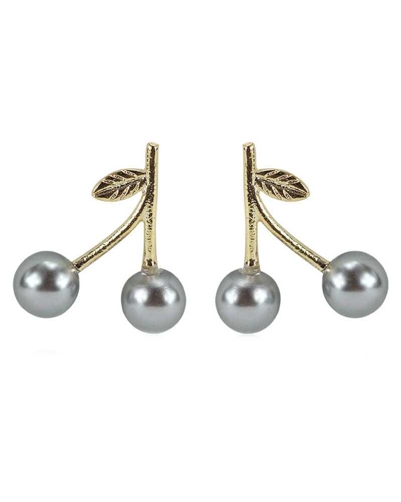 Everneed Kirsebær Øreringe Grå/Guldfarvet (U)