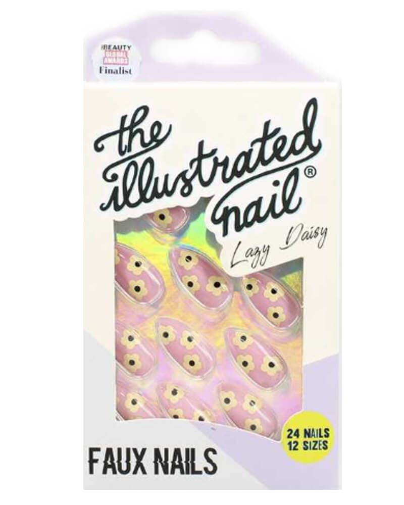 The Illustrated Nail Pink Lazy Daisy Faux Nails 24 stk.