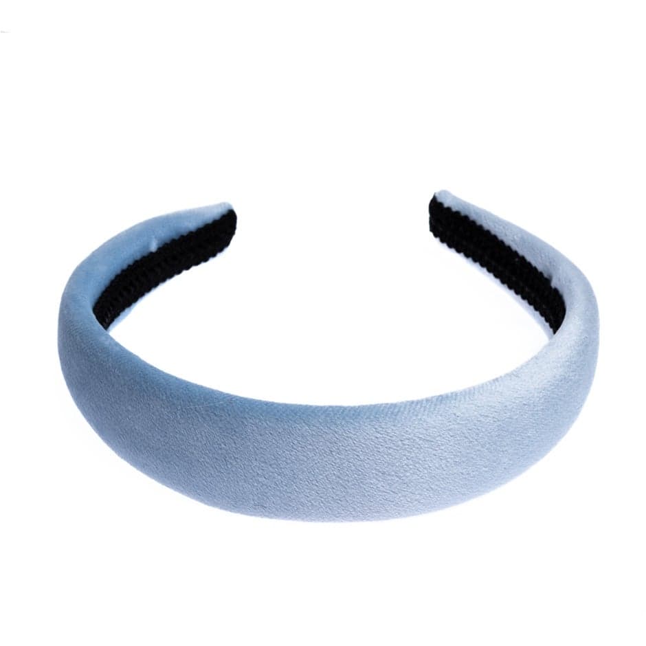 Dark Velvet Hair Band Broad Light Blue - 1 pcs