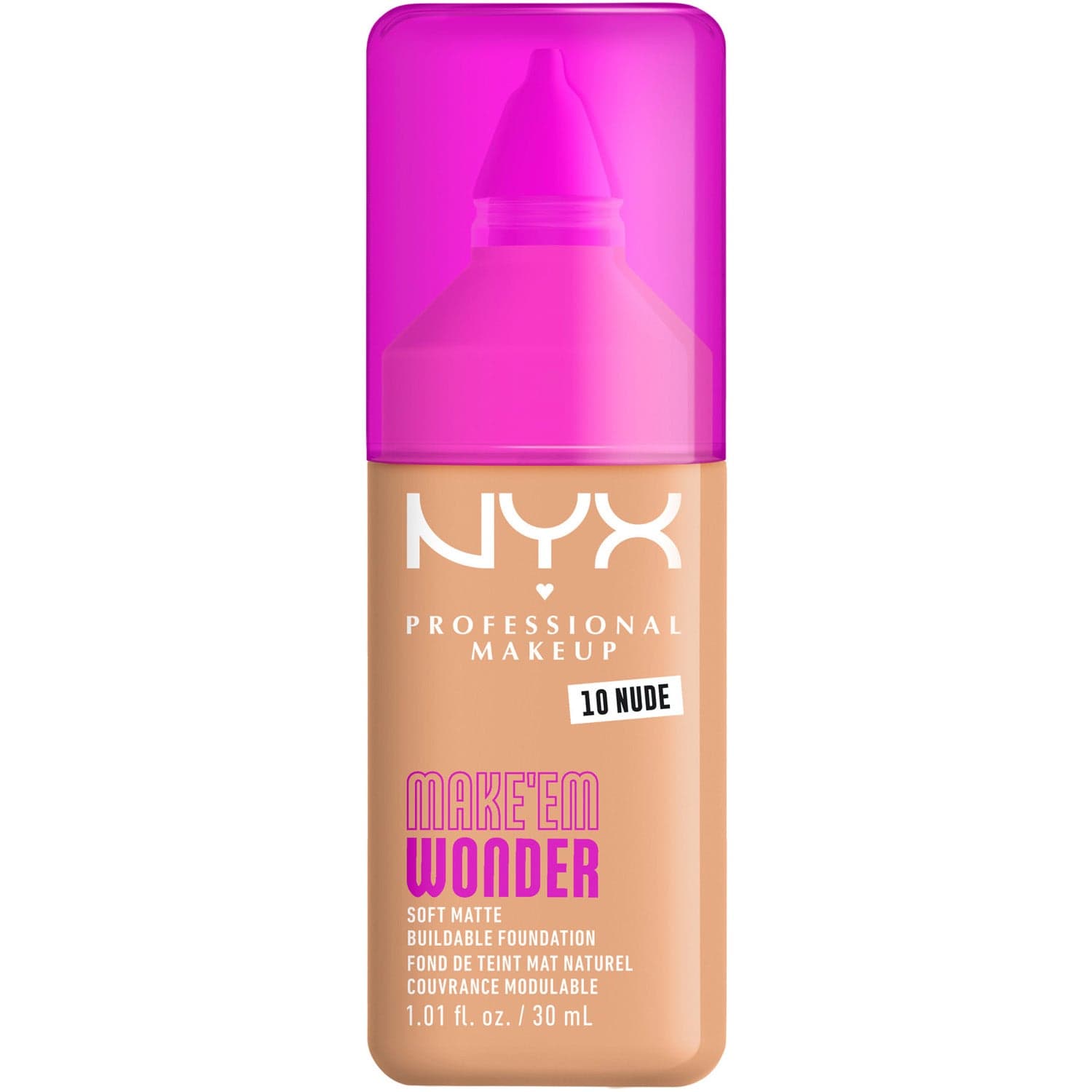 NYX Professional Makeup Make Em Wonder Foundation 10 Nude - 30 ml