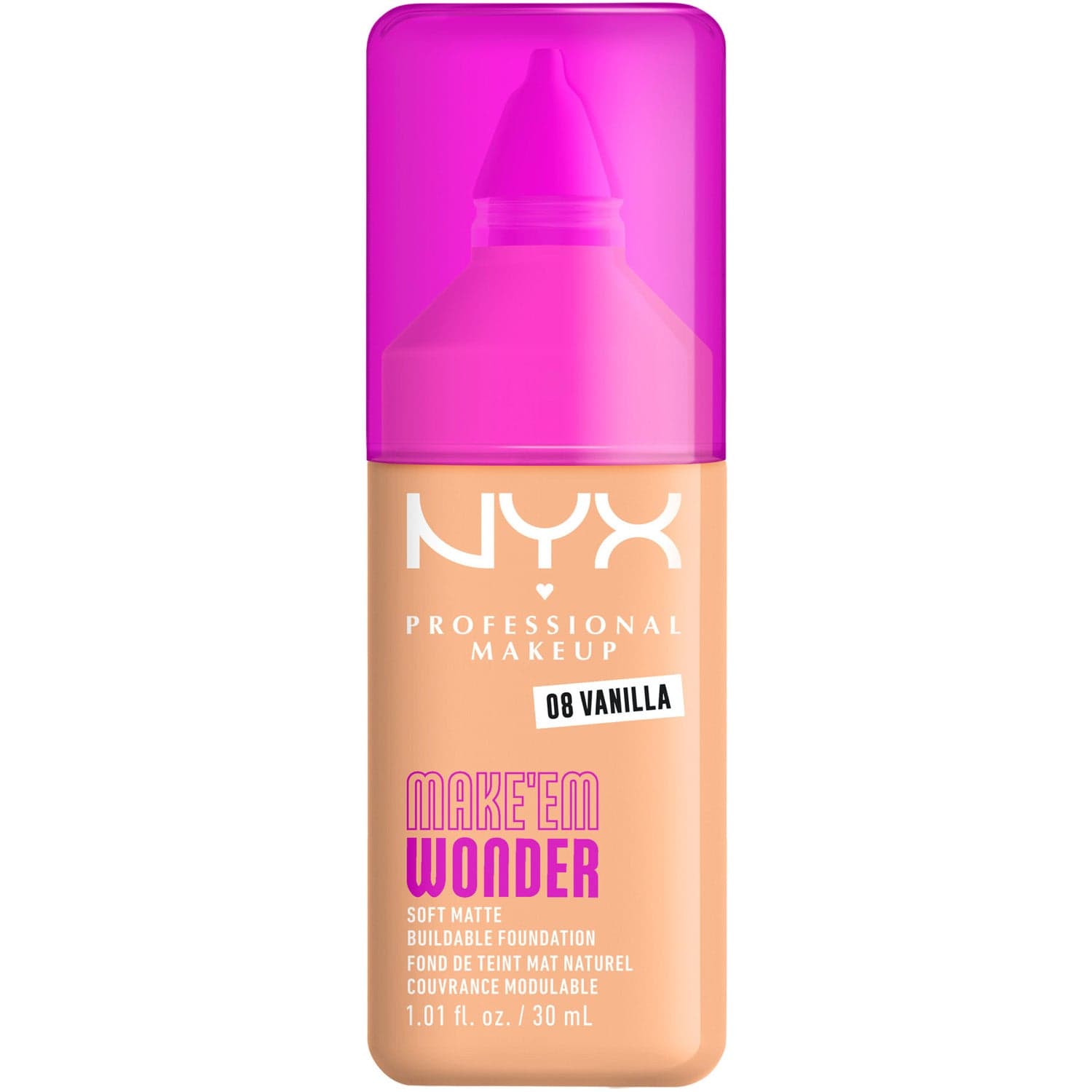 NYX Professional Makeup Make Em Wonder Foundation 08 Vanilla - 30 ml
