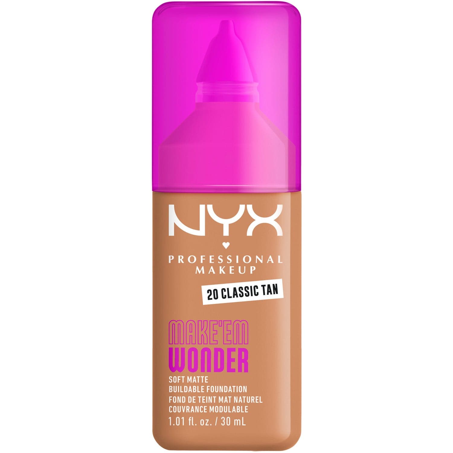NYX Professional Makeup Make Em Wonder Foundation 20 Classic Tan - 30 ml