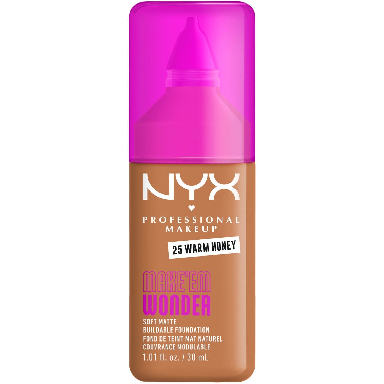 NYX Professional Makeup Make Em Wonder Foundation 25 Warm Honey - 30 ml