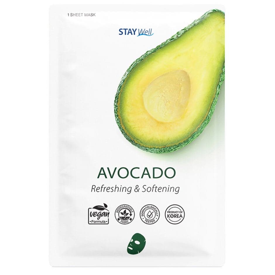 Stay Well Vegan Sheet Mask Avocado 1 pcs