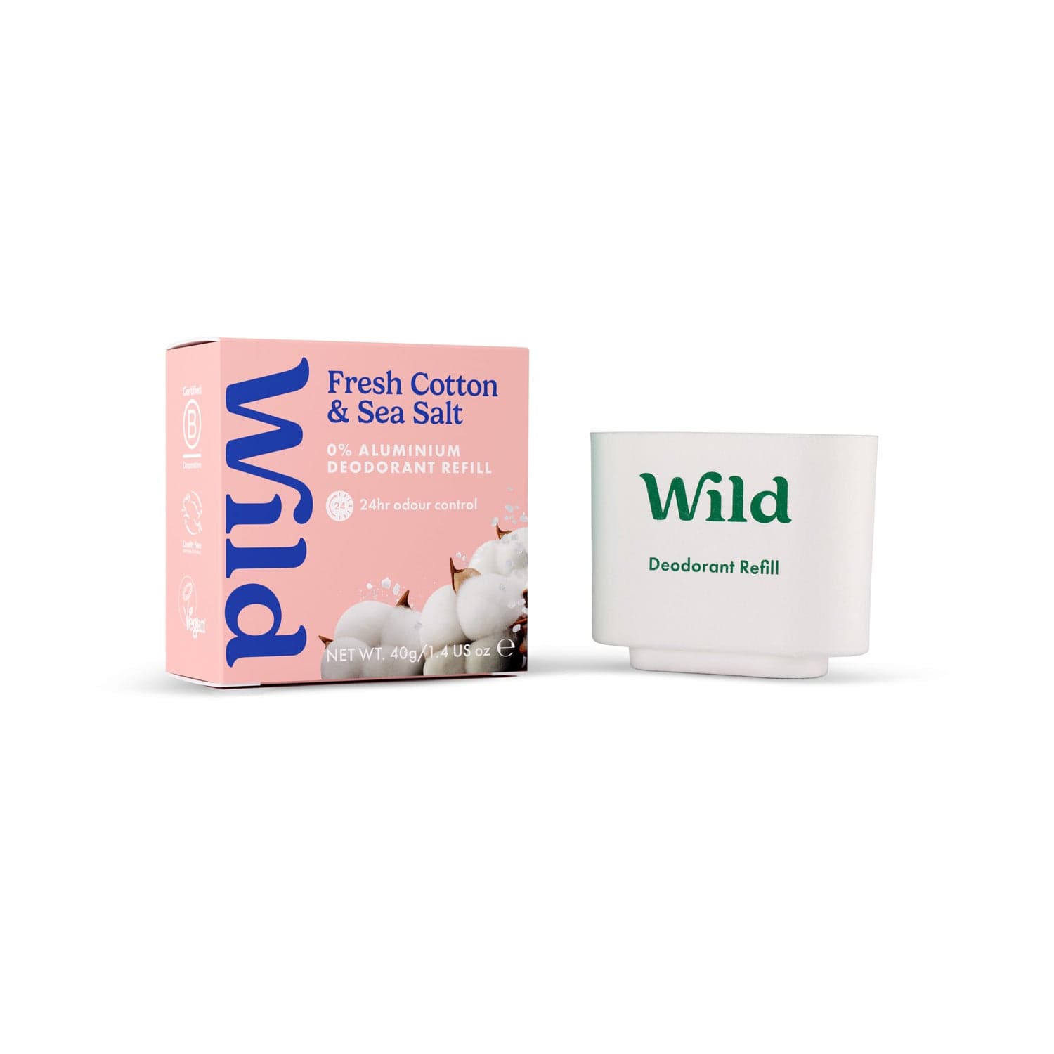 Wild Deo Fresh Cotton & Sea Salt Refill - 40 g