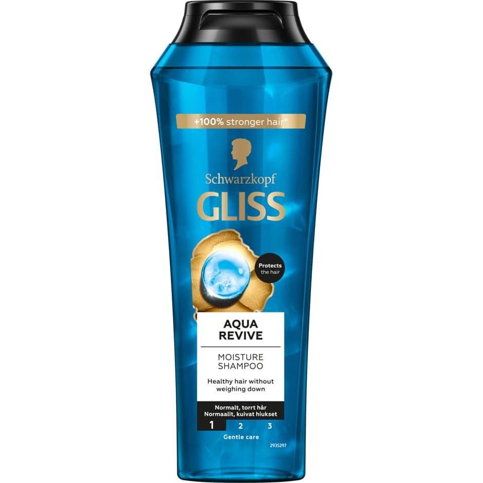 Schwarzkopf Gliss Moisture Shampoo Aqua Revive for Dry Hair to Normal Hair - 250 ml