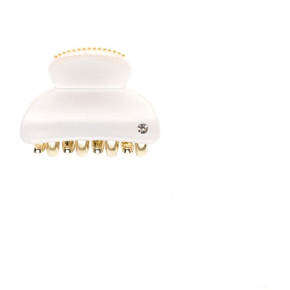 Dark Hair Claw Small White - 1 pcs