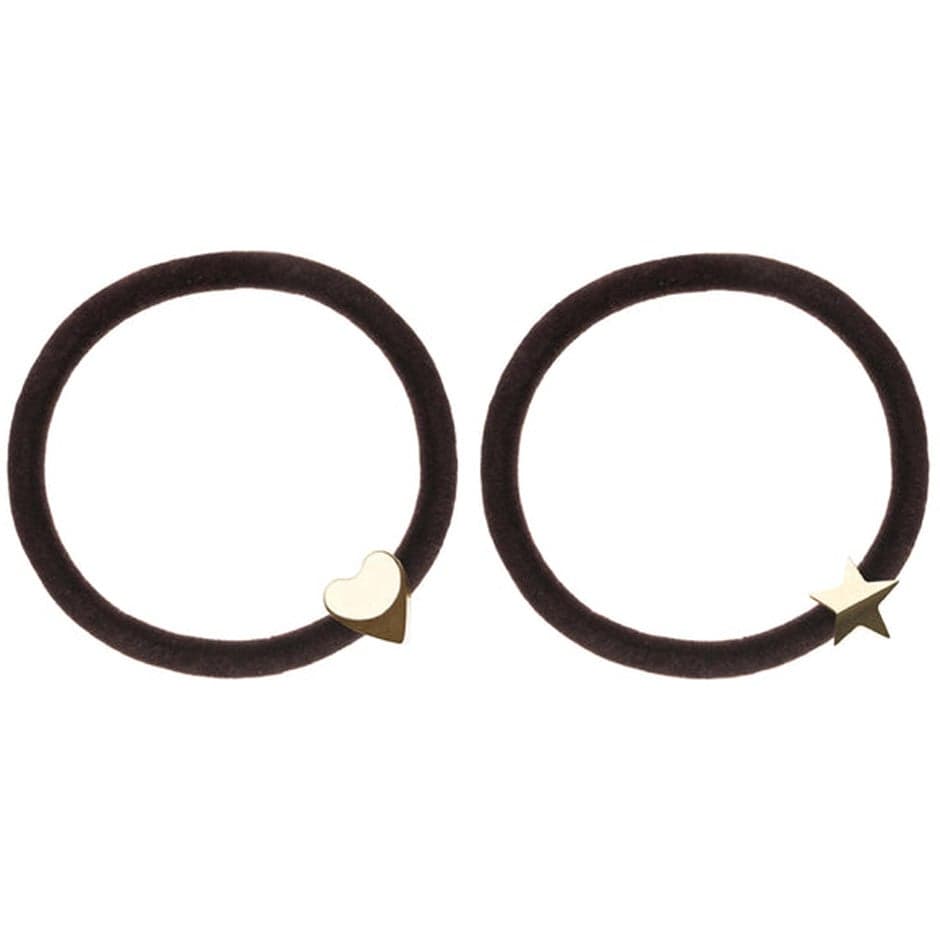Dark 2 Pk Velvet Hair Tie Chocolate Brown - 1 pcs