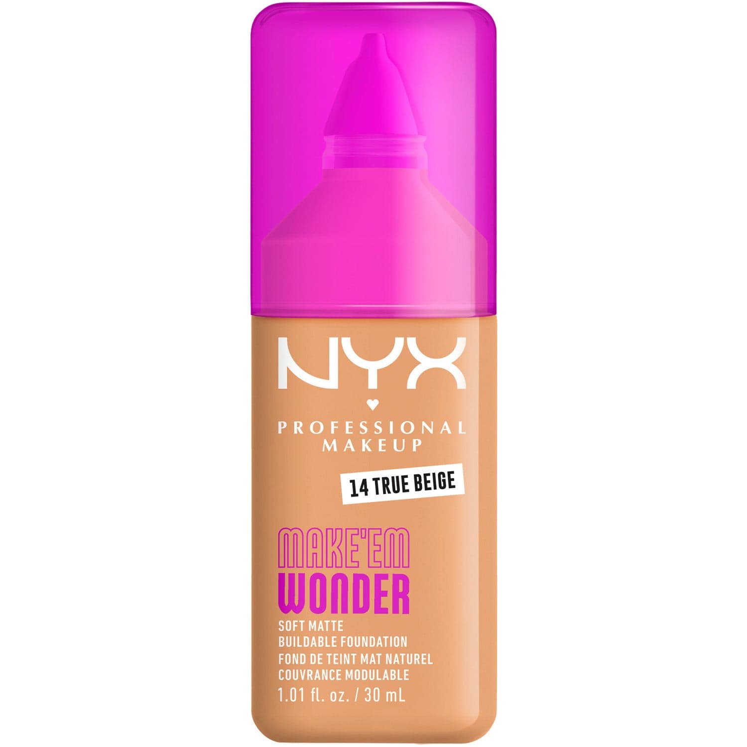 NYX Professional Makeup Make Em Wonder Foundation 14 True Beige - 30 ml
