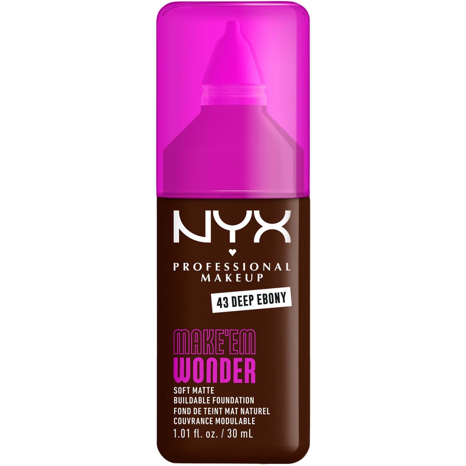NYX Professional Makeup Make Em Wonder Foundation 43 Deep Ebony - 30 ml