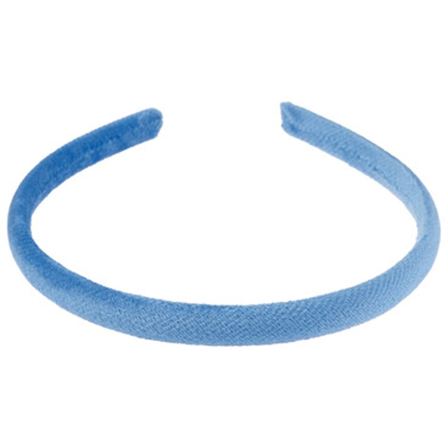 Dark Velvet Headband Thin Ibiza Blue