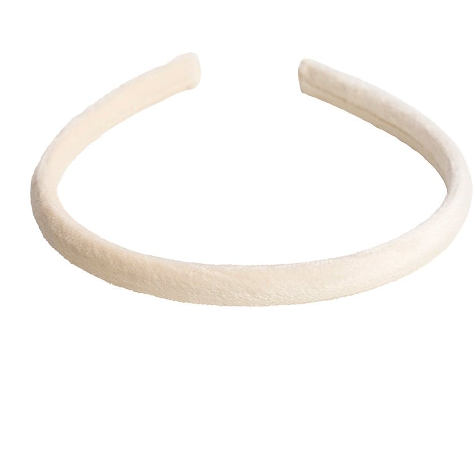 Dark Velvet Headband Thin Vanilla