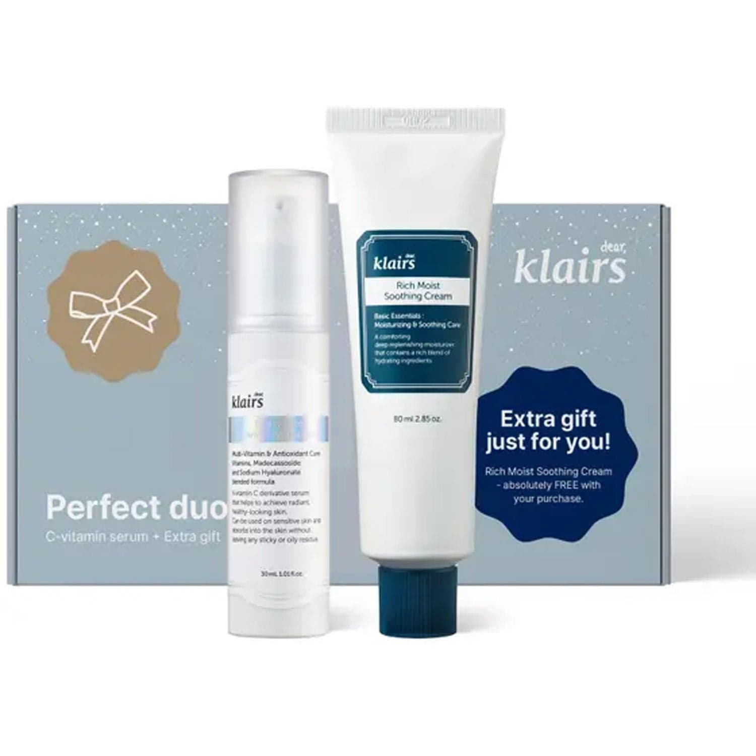 Klairs Perfect Duo Freshly Juiced Vitamin Charging Serum + Rich Moist Soothing Cream - 2 pcs