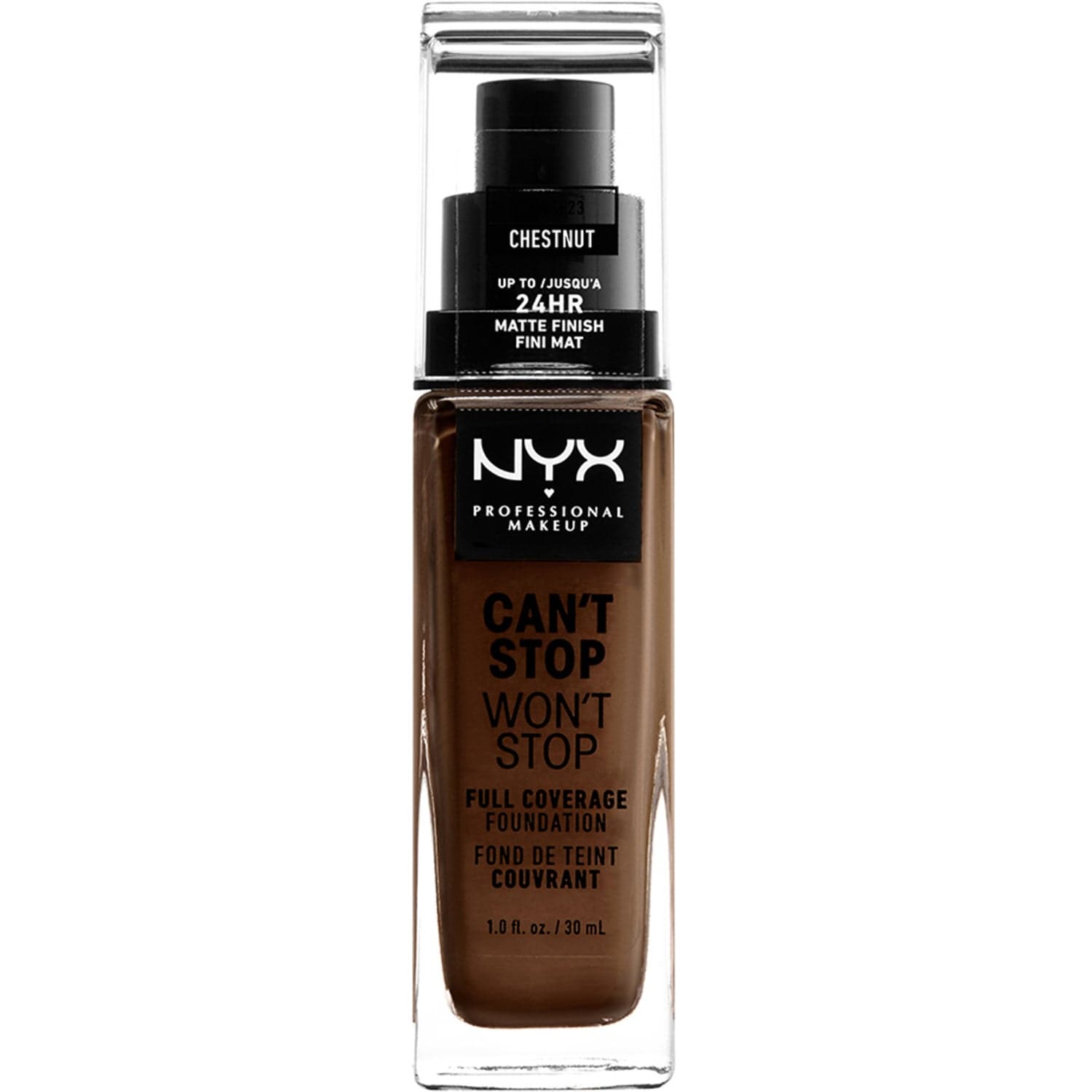 NYX Professional Makeup Can"t Stop Won"t Stop Foundation Chestnut - 30 ml